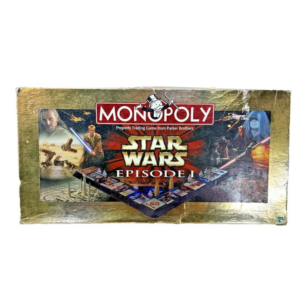 Monopoly Star Wars Episode 1 Vintage 1999 Parker Brothers 99% Complete